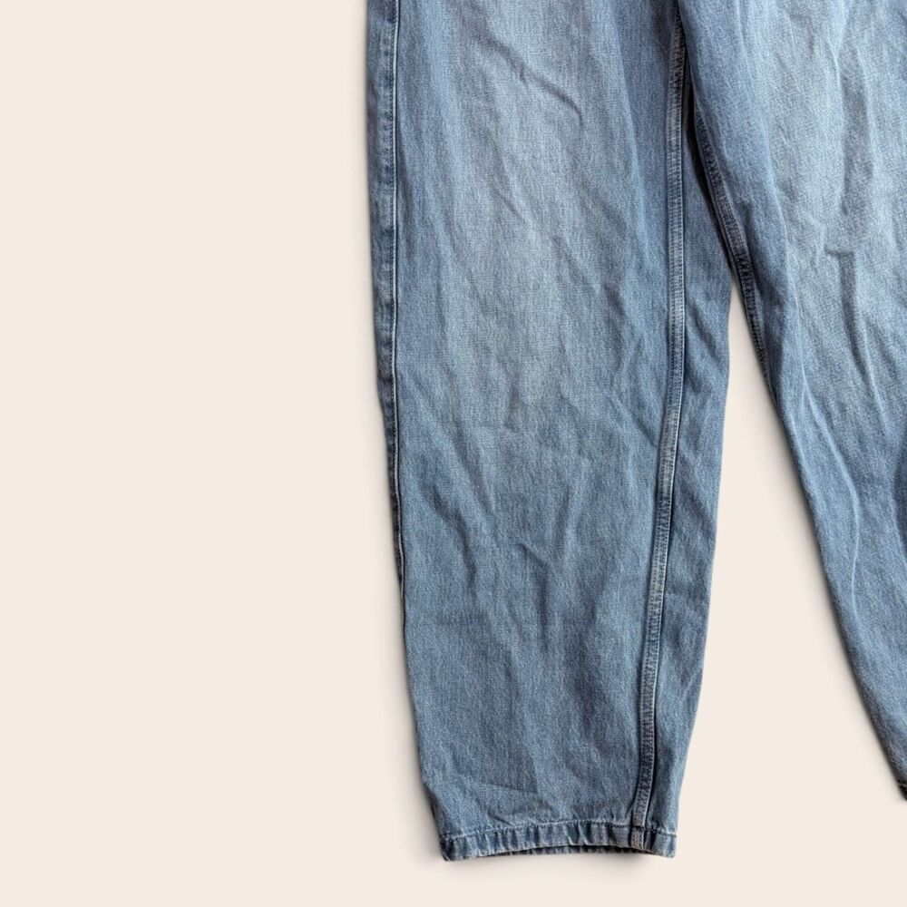 Hollister Low-Rise Taper Baggy Jeans Women’s W25 Barrel Leg Blue Denim Y2K